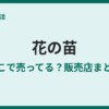 花の苗はどこで売ってる？安く買える販売店まとめ